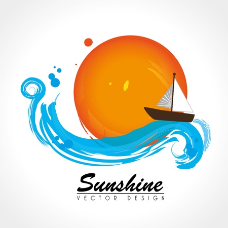 sunshine design over white background のイラスト素材