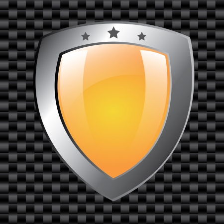 shield design over grid black backgroundのイラスト素材