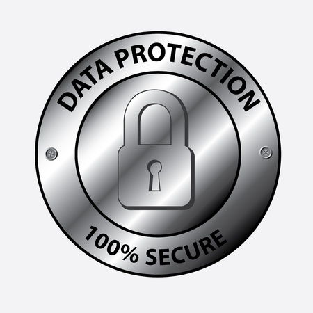 data protection design over white backgroundのイラスト素材