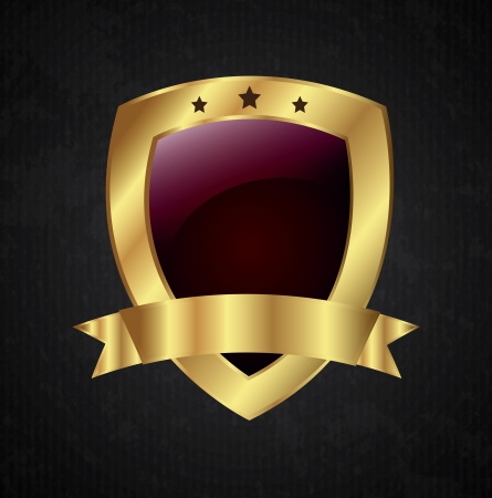 shield design over black backgroundのイラスト素材