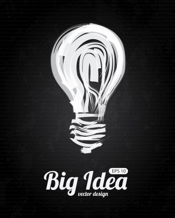 big idea over black backgroundのイラスト素材