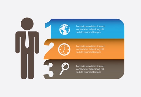 business infographics over white backgroundのイラスト素材