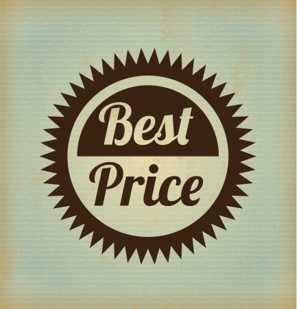 best price frame over vintage backgroundのイラスト素材