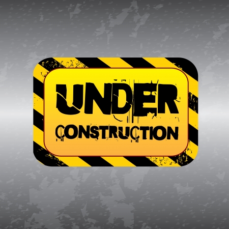 under construction label over gray background のイラスト素材