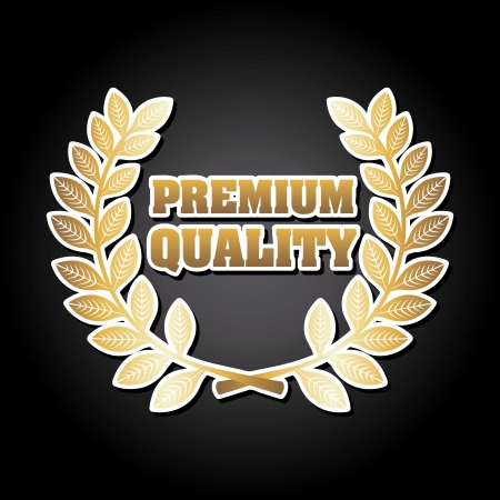 premium quality over black background vector illustrationのイラスト素材
