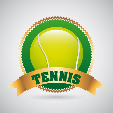 tennis design over gray background のイラスト素材