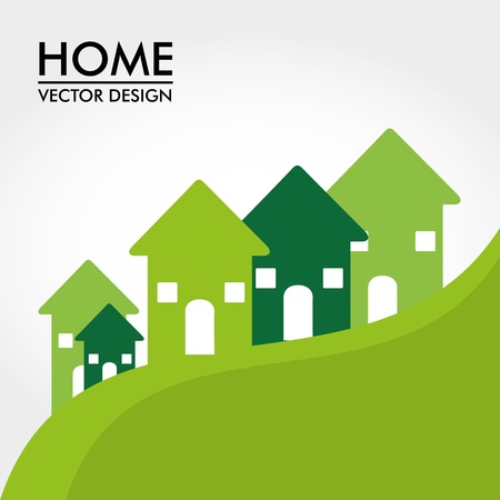 eco home over white background illustration のイラスト素材