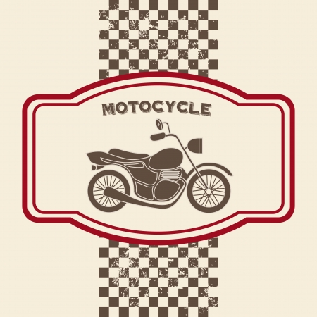 motorcycle design over pink background のイラスト素材