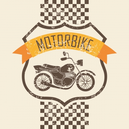 motorcycle design over pink background のイラスト素材