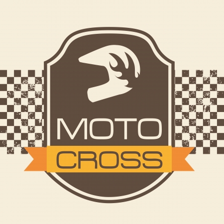 moto cross design over pink background のイラスト素材