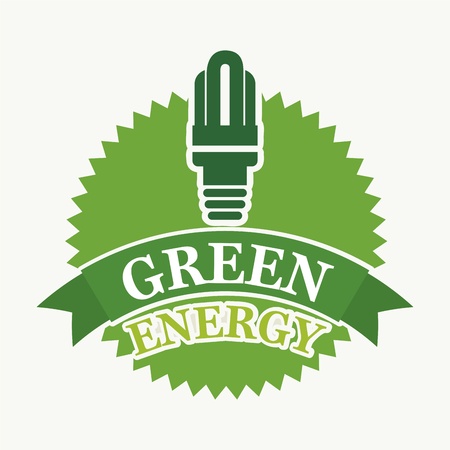 green energy over white background のイラスト素材