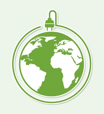 planet energy over white background のイラスト素材