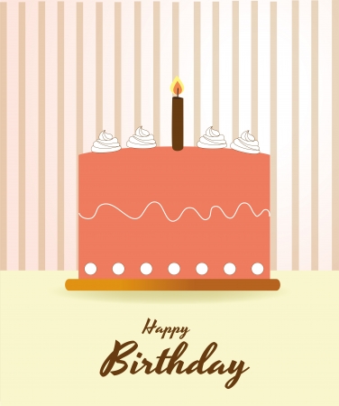 happy birthday over vintage background illustration のイラスト素材