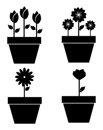 flowers design over white background illustration のイラスト素材
