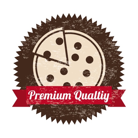 pizza design over white background のイラスト素材