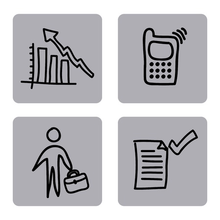 business icons over white background のイラスト素材