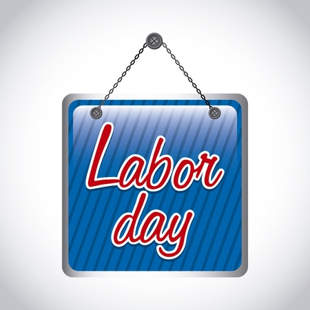 labor day label over gray background のイラスト素材