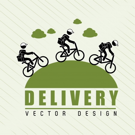 delivery design over white background のイラスト素材