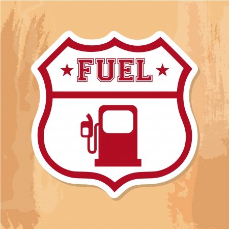 fuel shield over cream background のイラスト素材
