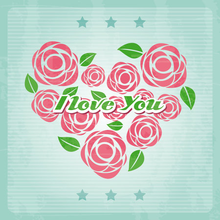 love design over blue background のイラスト素材