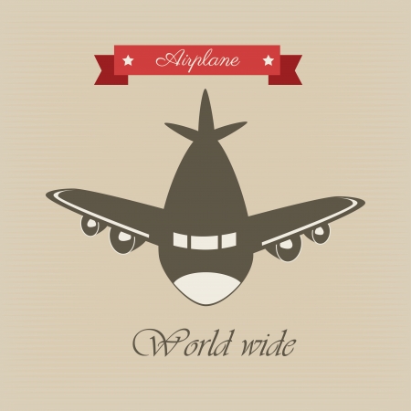 airplane design over beige background のイラスト素材