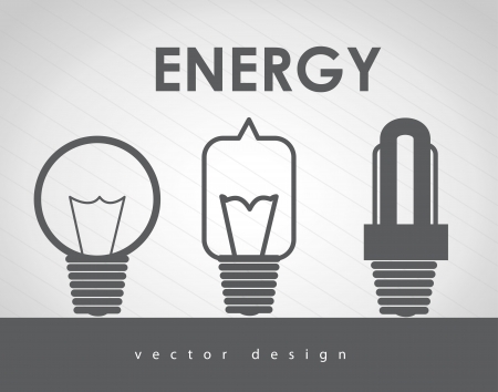 energy bulbs over gray background のイラスト素材