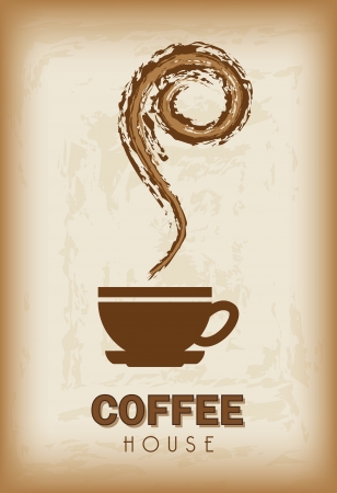 coffee house design over brown background vector illustrationのイラスト素材
