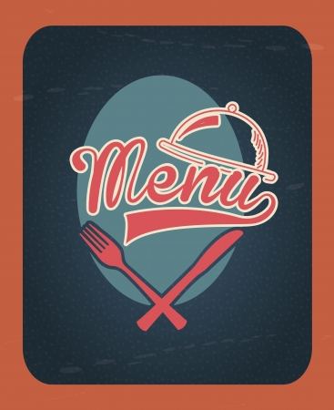 menu brochure over blue background vector illustration  のイラスト素材