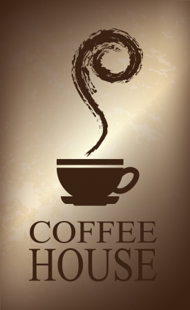 coffee house design over bronze background vector illustrationのイラスト素材