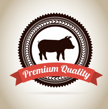 menu meat  over beige background vector illustrationのイラスト素材