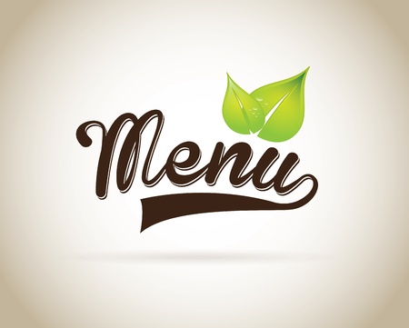 vegetarian menu over beige background vector illustration のイラスト素材