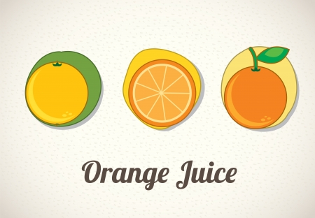 orange juice over beige background vector illustrationのイラスト素材