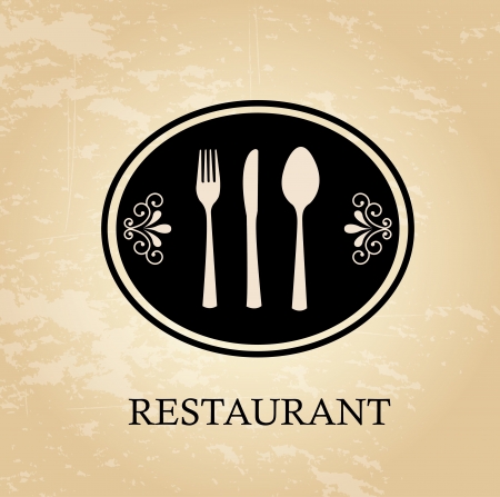 restaurant menu over vintage background vector illustration   のイラスト素材