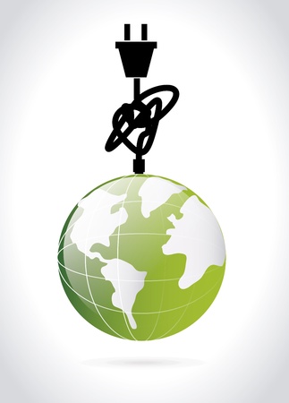 energy planet over gray background vector illustration のイラスト素材