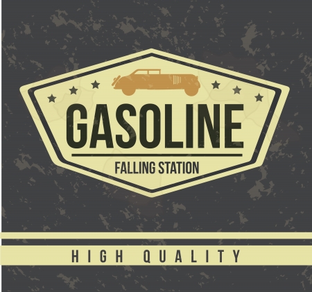 filling station over vintage background vector illustration のイラスト素材