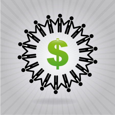 teamwork design over gray background vector illustration のイラスト素材