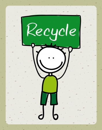 recycle design over beige background vector illustration のイラスト素材