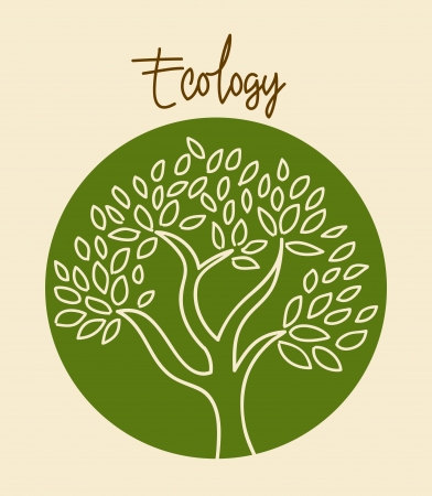 tree natural design over pink background vector illustration のイラスト素材