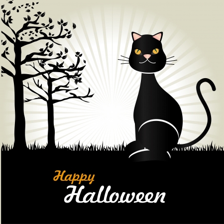 happy halloween over gray background vector illustrationのイラスト素材