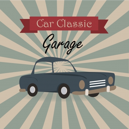 car classic label over grunge background vector illustration のイラスト素材