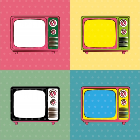 television design over colorful background vector illustrationのイラスト素材