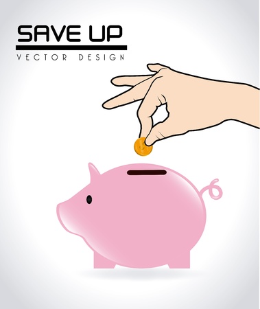 save up design over gray background vector illustration のイラスト素材