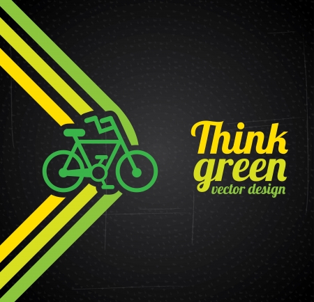 think green design over black background のイラスト素材