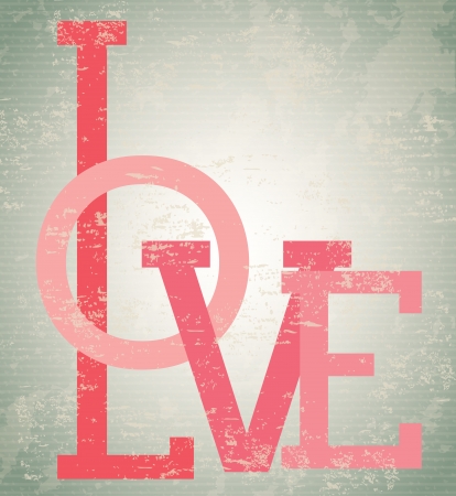 love design over vintage background のイラスト素材