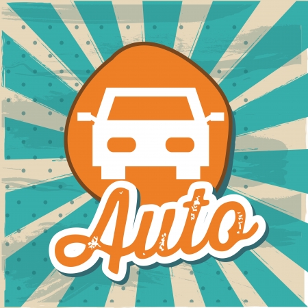 auto label over grunge background のイラスト素材