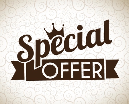 special offer over vintage background のイラスト素材