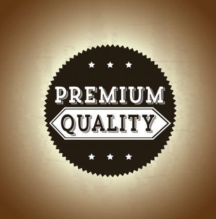 premium quality design over bronze background のイラスト素材