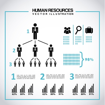 human resources over gray background のイラスト素材
