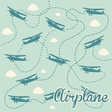 airplane design over blue background illustration  のイラスト素材