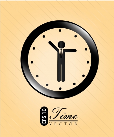 time design over cream  background illustration のイラスト素材